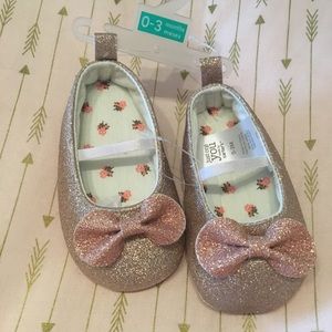 Glitter baby shoes size 0-3 months